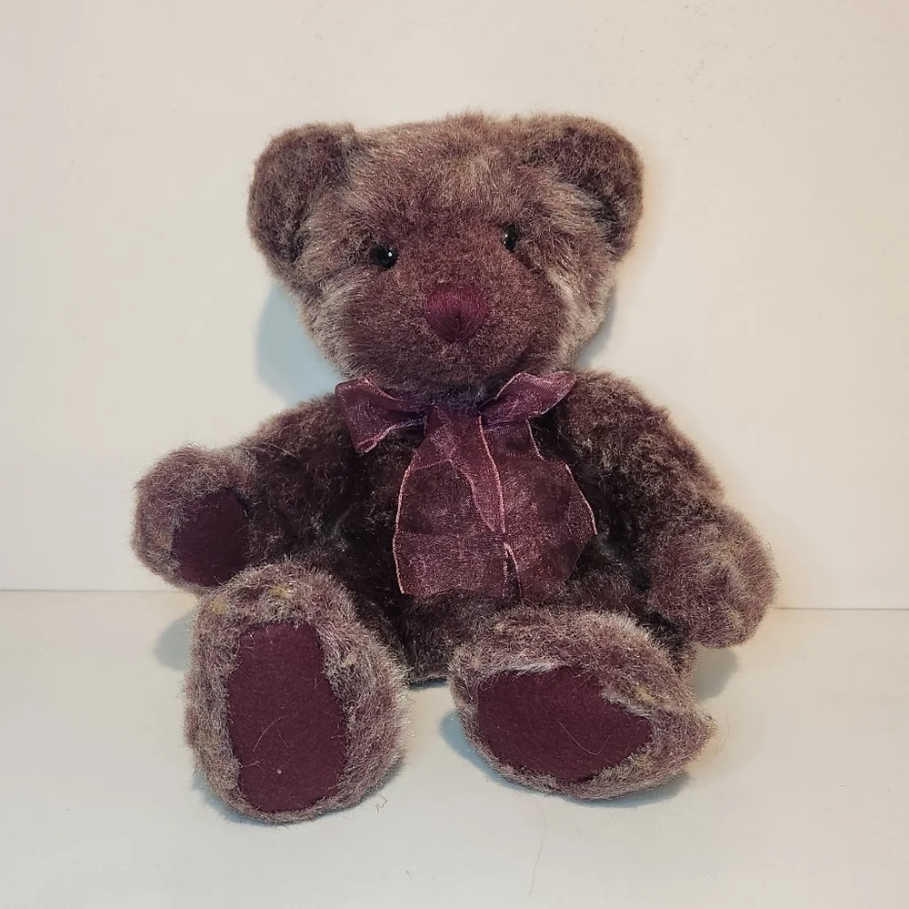 8” Vintage Russ Berrie Boysenberry Purple Bear stuffed animal